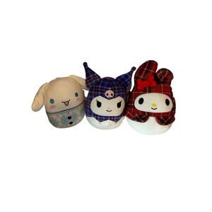 NWT Hello Kitty Sanrio Squishmallows Set of 3 My Melody Cinnamoroll Kuromi